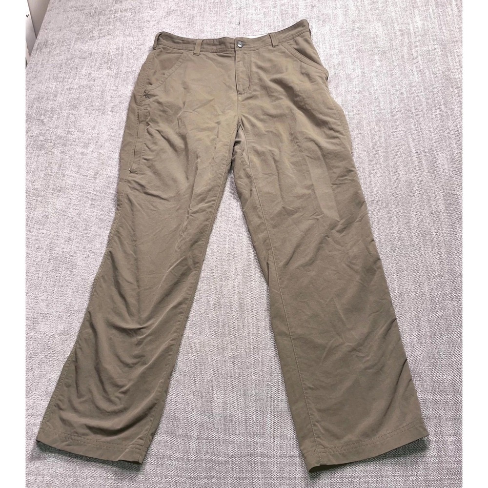 REI Mens 32x30 Khaki Performance UPF 50+ Quick Drying Straight Hiking Pants
